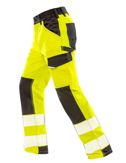 Recycled Dynamic Stretch Safety Trouser - Fluorescent Yellow