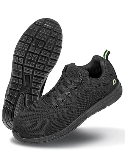 Recycled Safety Trainer - Black/Lime