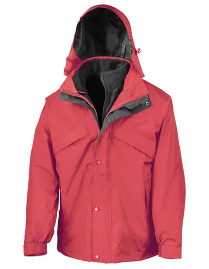 3-in-1 Zip & Clip Jacket - Red