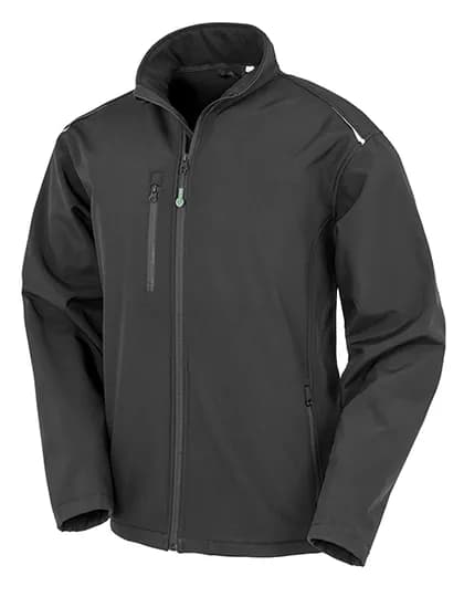 Recycled 3-Layer Printable Softshell Jacket - Black
