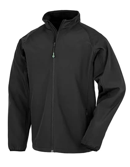Men´s Recycled 2-Layer Printable Softshell Jacket - Black