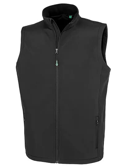 Men´s Recycled 2-Layer Printable Softshell Bodywarmer - Black