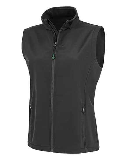 Women´s Recycled 2-Layer Printable Softshell Bodywarmer - Black