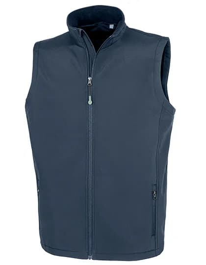 Men´s Recycled 2-Layer Printable Softshell Bodywarmer - Navy