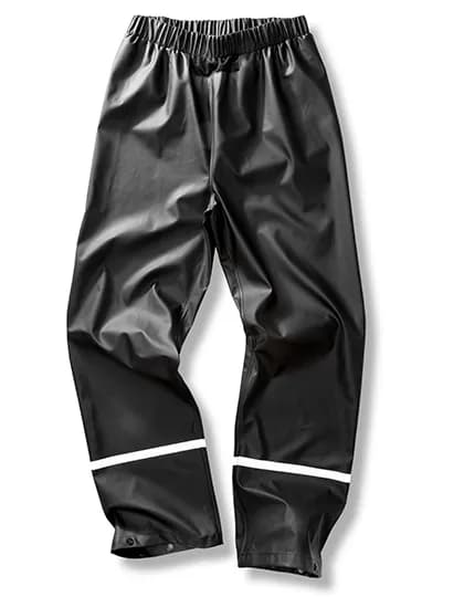 Prism PU Waterproof Trouser with Reflective Bands & Recycled Backing - Black