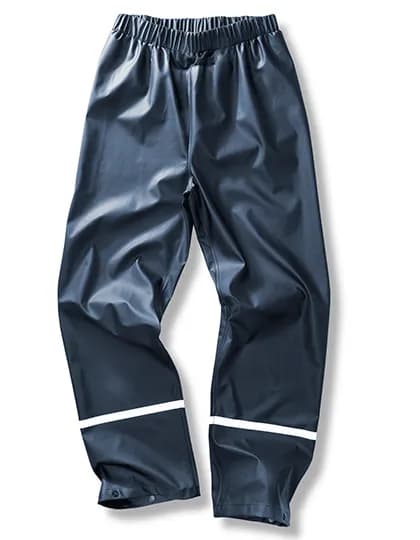 Prism PU Waterproof Trouser with Reflective Bands & Recycled Backing - Navy