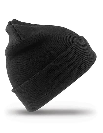 Recycled Woolly Ski Hat - Black