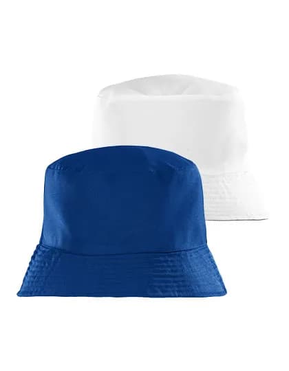 Recycled Reversible Bucket Hat - Royal/White