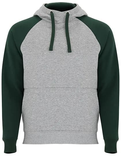 Badet Hooded Sweatshirt - Heather Grey 58/Bottle Green 56