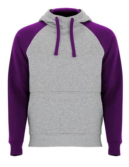 Badet Hooded Sweatshirt - Heather Grey 58/Purple 71