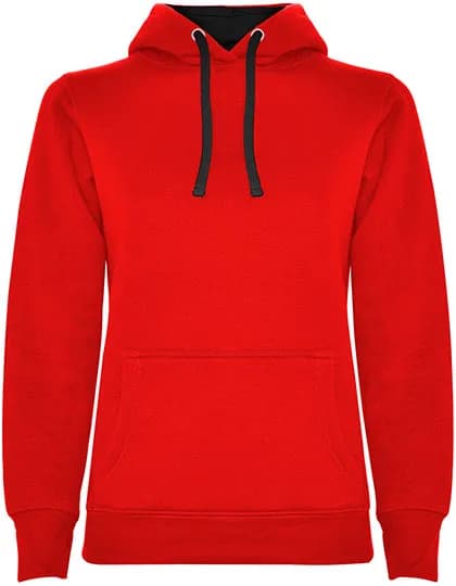 Women´s Urban Hooded Sweatshirt - Red 60/Black 02
