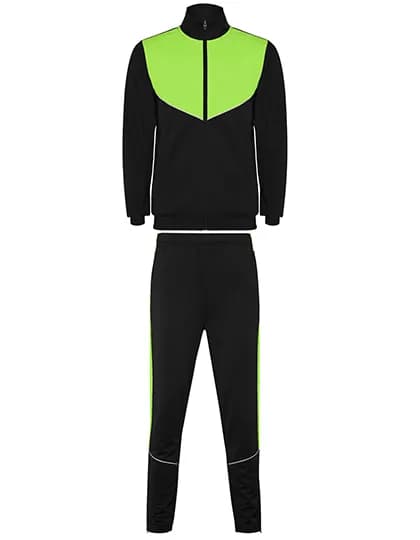 Evans Tracksuit - Black 02/Lime Green 225