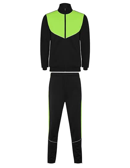 Kids´ Evans Tracksuit - Black 02/Lime Green 225