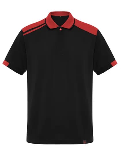 Poloshirt Samurai - Black 02/Red 60