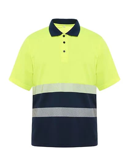 Polo Shirt Vega - Navy Blue 55/Fluor Yellow 221