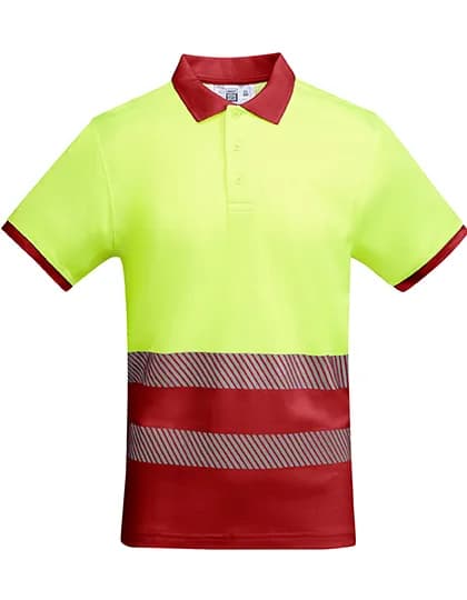 Poloshirt Atrio Shortsleeve - Red 60/Fluor Yellow 221
