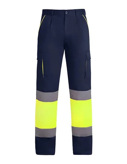 Trousers Enix - Navy Blue 55/Fluor Yellow 221