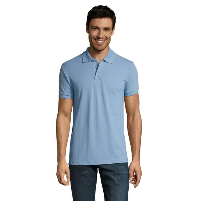 PRIME HERREN POLO 200g - PRIME MEN - Sky Blue Pique