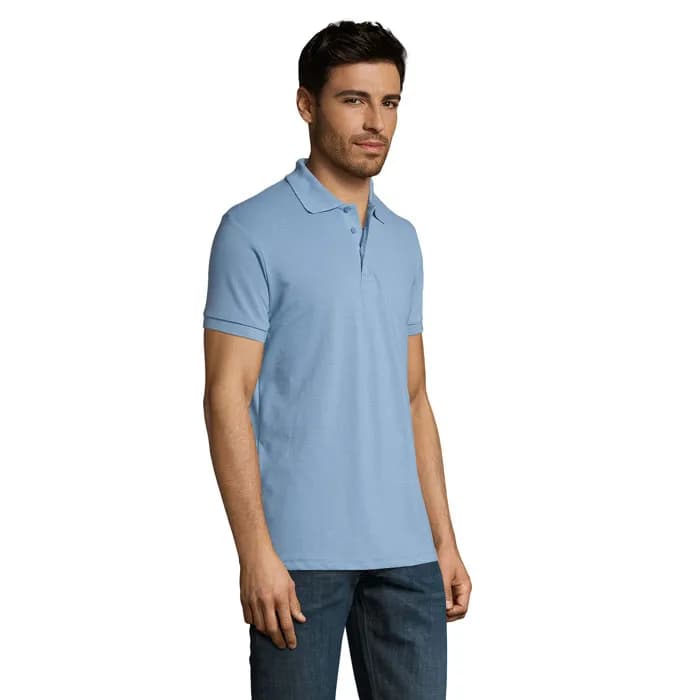 PRIME HERREN POLO 200g - PRIME MEN - Sky Blue Pique
