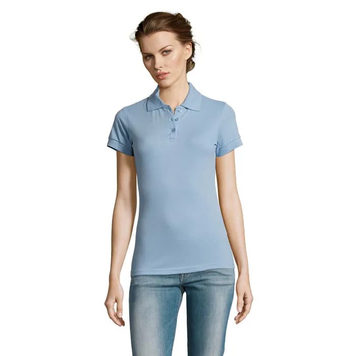 PRIME DAMEN POLO 200g - PRIME WOMEN - Sky Blue Pique
