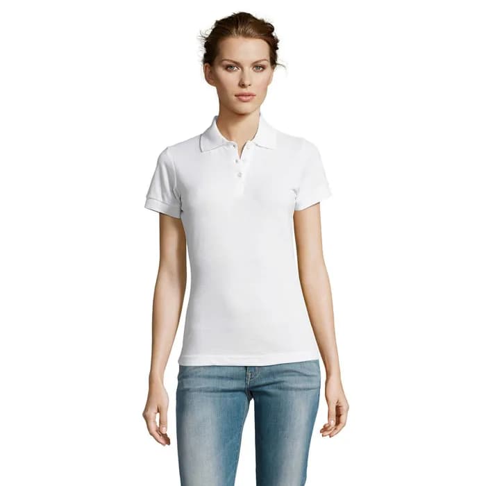 PRIME DAMEN POLO 200g - PRIME WOMEN - White