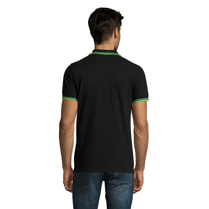 PASADENA HERREN POLO 200 - PASADENA MEN - Black/Lime