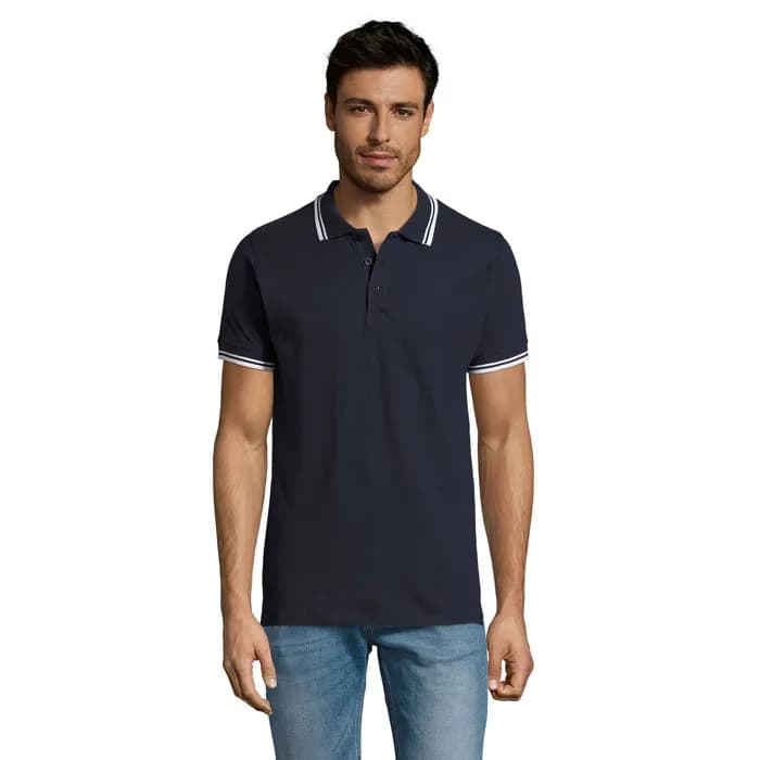 PASADENA HERREN POLO 200 - PASADENA MEN - Französische Marine/weiß