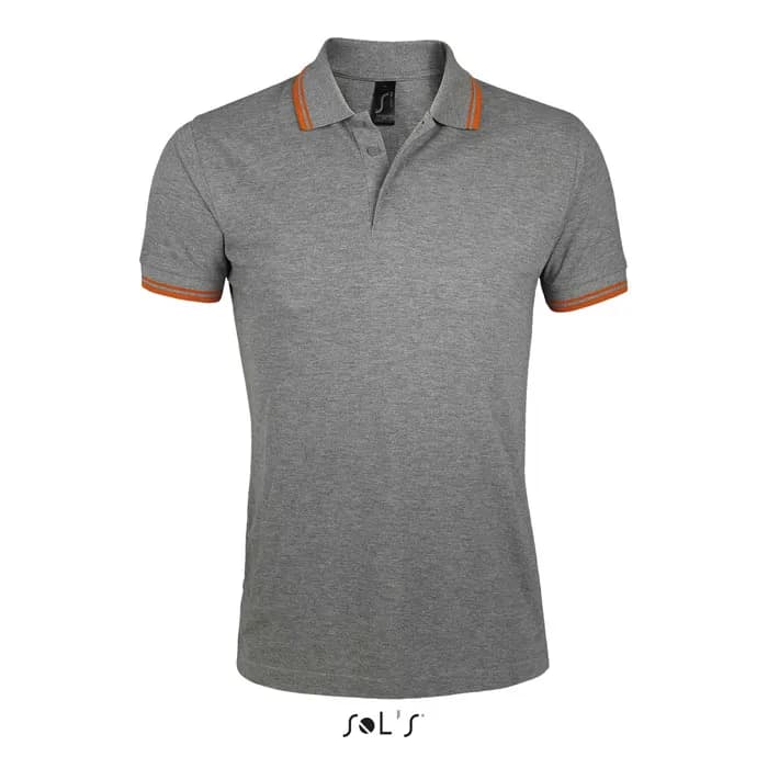 PASADENA HERREN POLO 200 - PASADENA MEN - Melange Grau/Orange