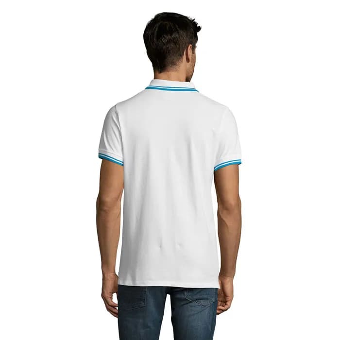 PASADENA HERREN POLO 200 - PASADENA MEN - White/Aqua
