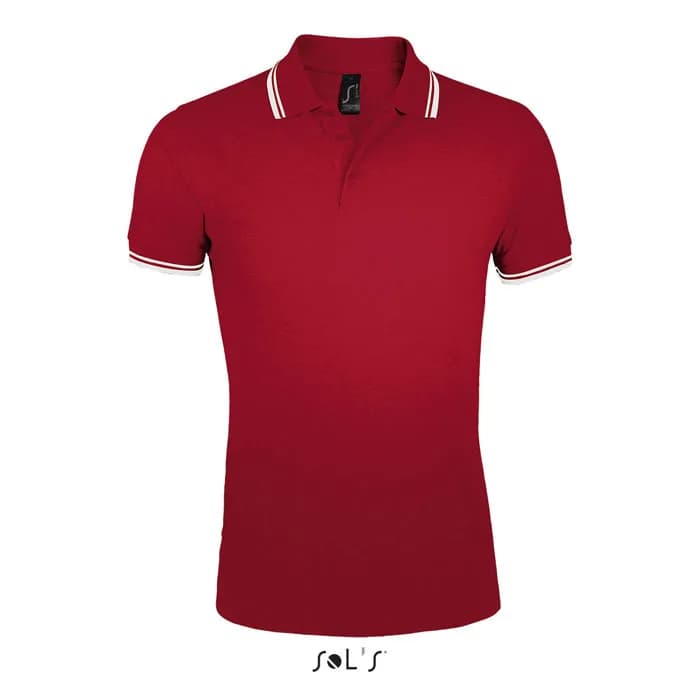 PASADENA HERREN POLO 200 - PASADENA MEN - Rot / Weiß