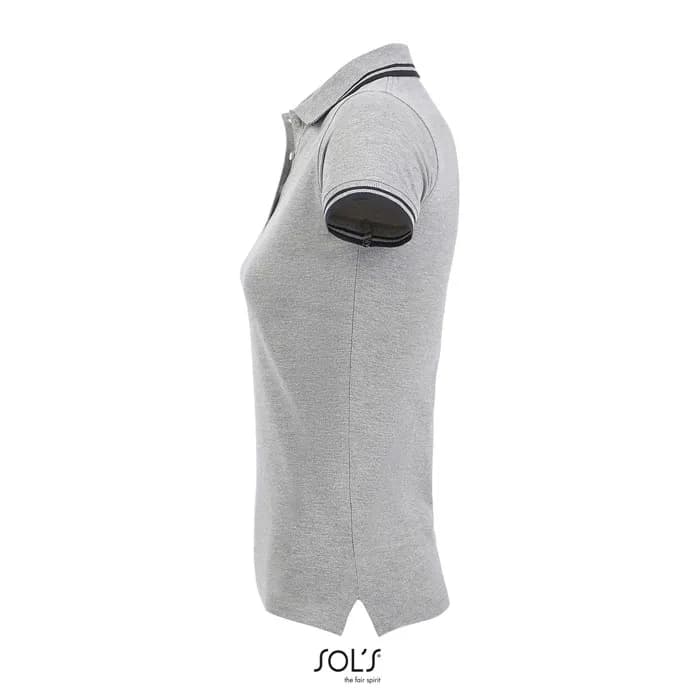 PASADENA Damen Polo 200g - PASADENA WOMEN - Grey Melange/ French Navy