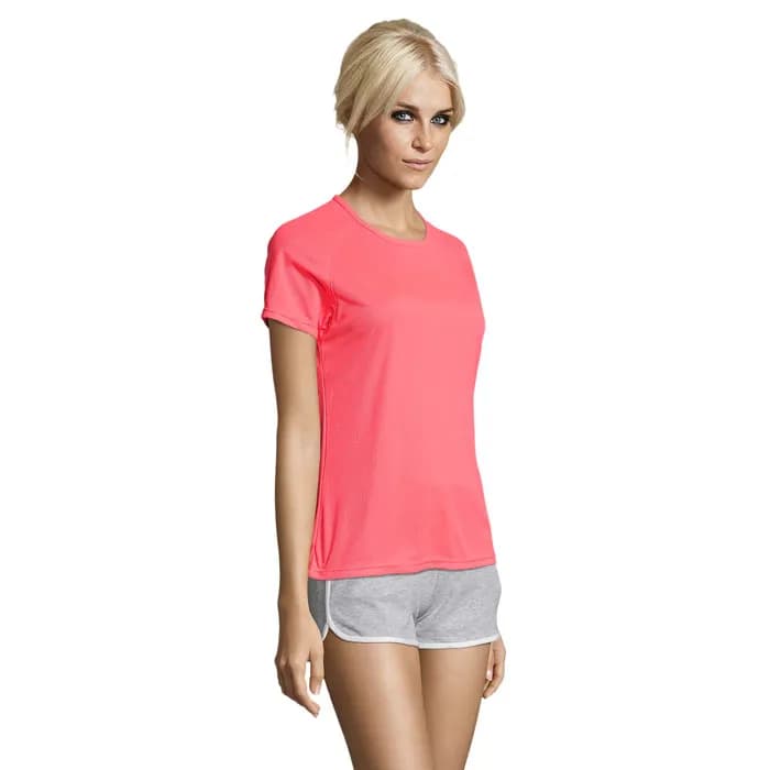 SPORTY DAMENT-SHIRT 140g - SPORTY WOMEN - Neon Coral