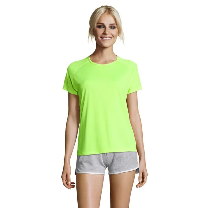 SPORTY DAMENT-SHIRT 140g - SPORTY WOMEN - Neon Yellow