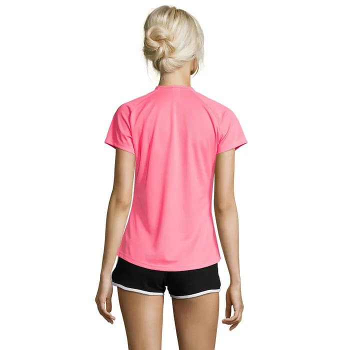 SPORTY DAMENT-SHIRT 140g - SPORTY WOMEN - Neon-Rosa 2