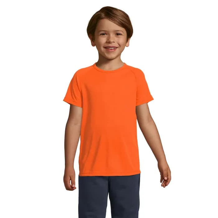 SPORTY KINDERT-SHIRT 140g - SPORTY KIDS - Neon Orange