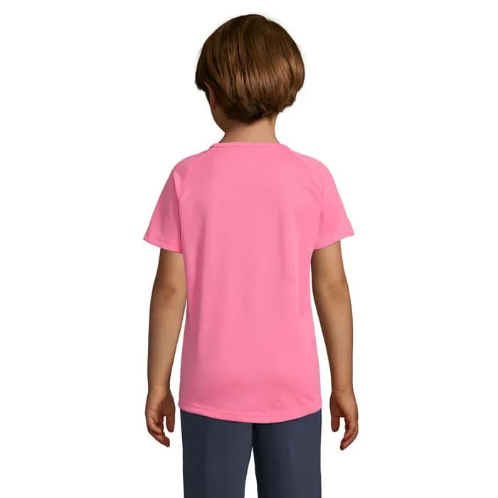 SPORTY KINDERT-SHIRT 140g - SPORTY KIDS - Neon-Rosa 2