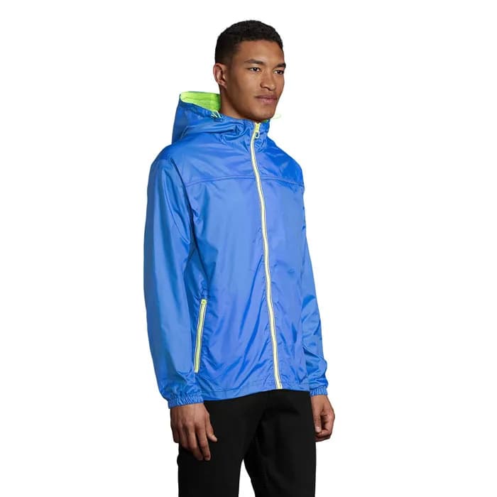 SKATE LINED WINDBREAKER - SKATE - Royal/Neon Yellow