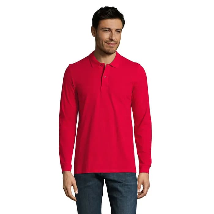 PERFECT LSL MEN POLO 180 - PERFECT LSL MEN - Red