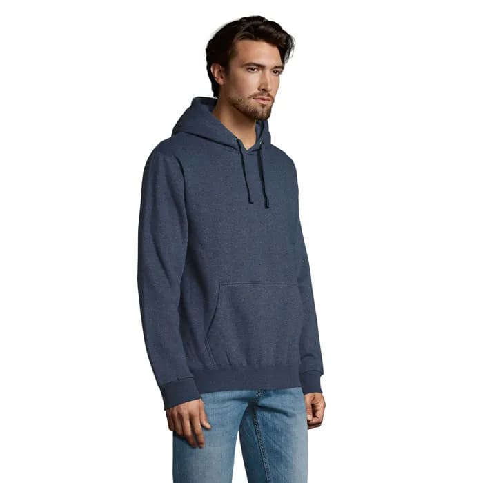 SPENCER HOODED SWEAT 280 - SPENCER - Heather Denim