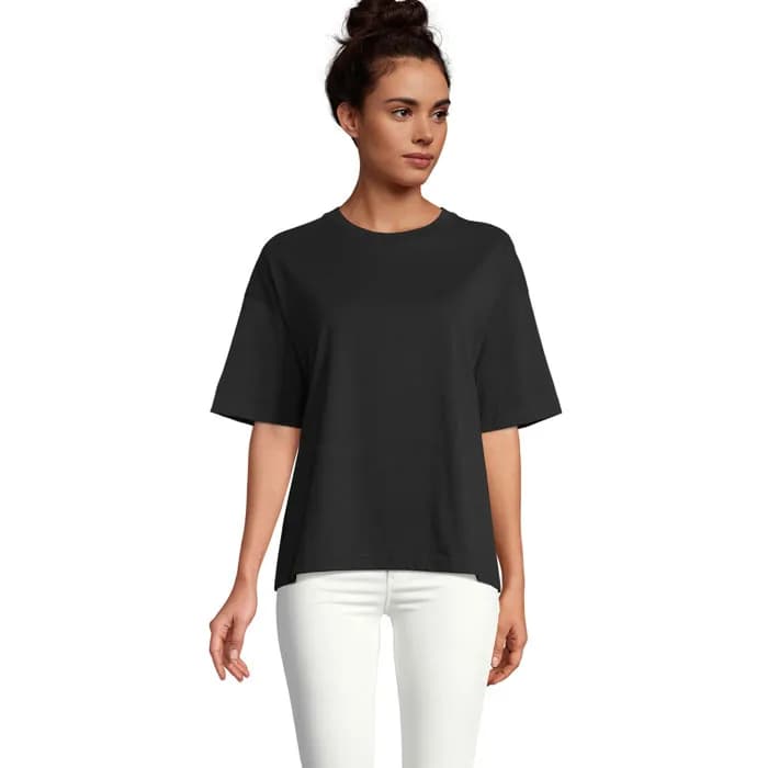 BOXY WOMEN T-SHIRT OVERSIZE - BOXY WOMEN - Deep Black