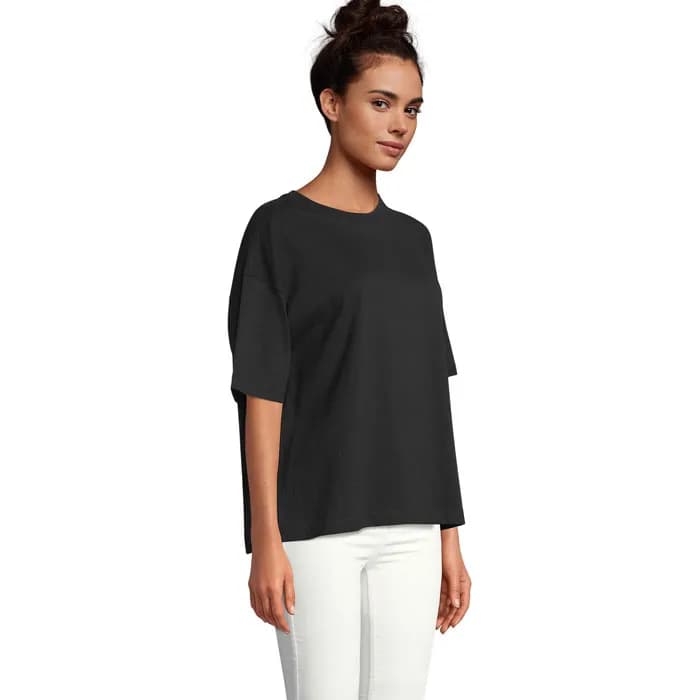 BOXY WOMEN T-SHIRT OVERSIZE - BOXY WOMEN - Deep Black