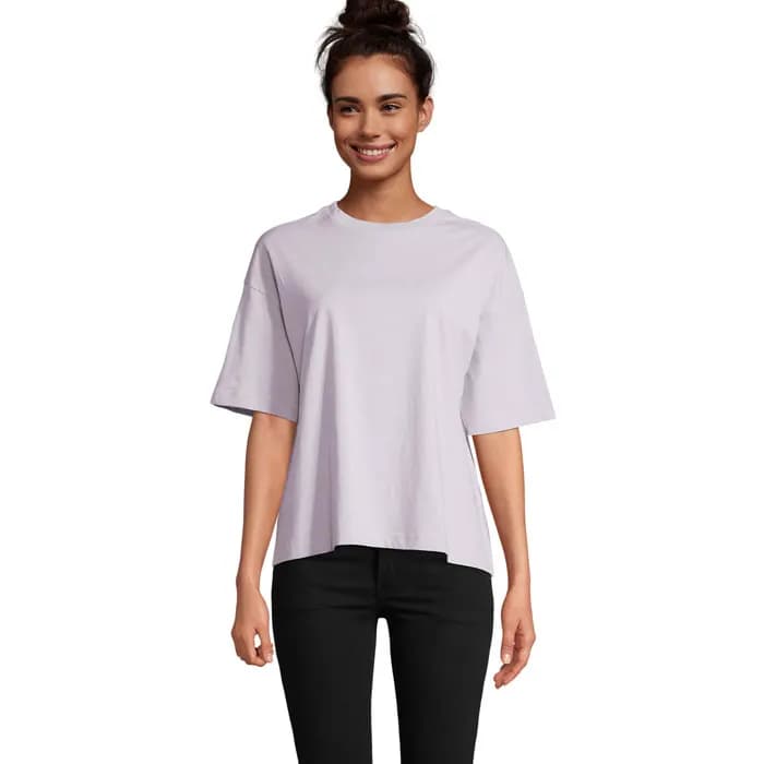 BOXY WOMEN T-SHIRT OVERSIZE - BOXY WOMEN - Lilac