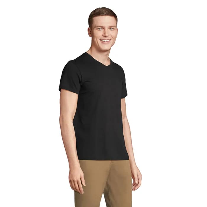 REGENT V  V-NECK T-SHIRT - REGENT V - Deep Black