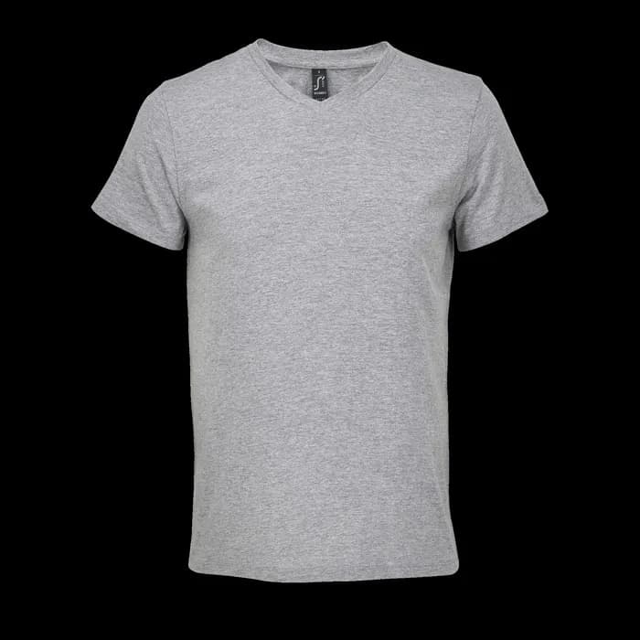 REGENT V  V-NECK T-SHIRT - REGENT V - Graue Melange