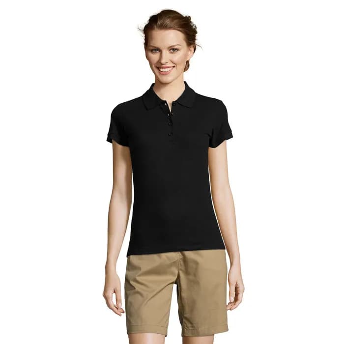 PEOPLE DAMEN POLO 210g - PEOPLE - Schwarz