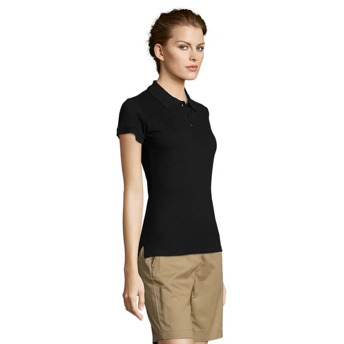 PEOPLE DAMEN POLO 210g - PEOPLE - Schwarz