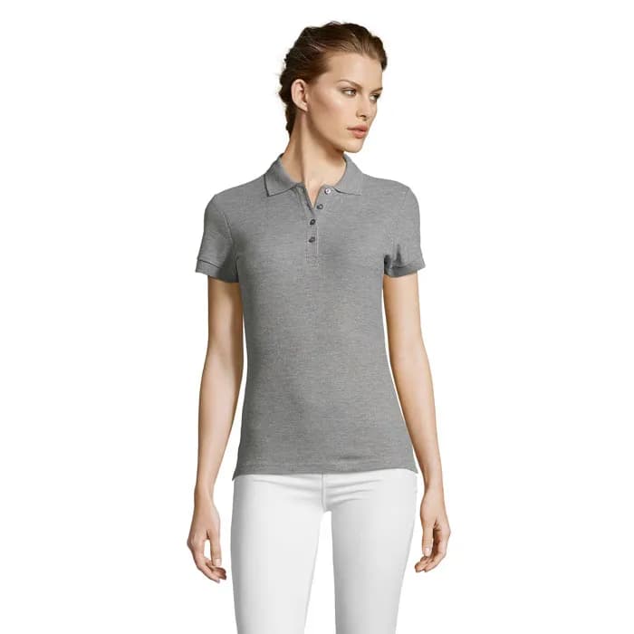 PEOPLE DAMEN POLO 210g - PEOPLE - Grau-Melange 2