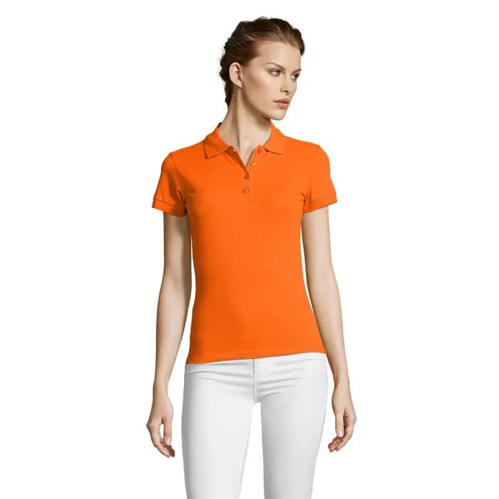 PEOPLE DAMEN POLO 210g - PEOPLE - Orange
