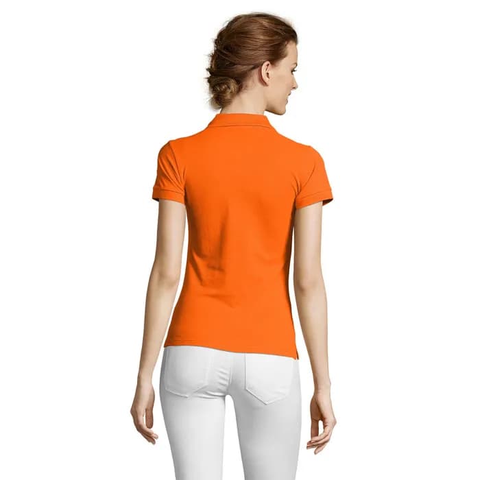 PEOPLE DAMEN POLO 210g - PEOPLE - Orange