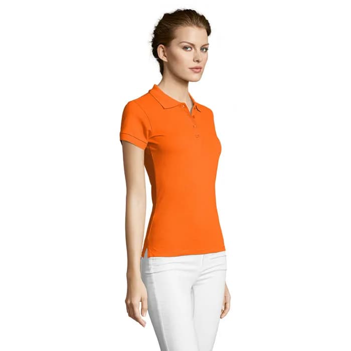 PEOPLE DAMEN POLO 210g - PEOPLE - Orange